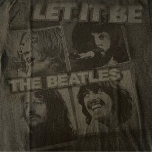 The Beatles Let It Be Charcoal Tee Large